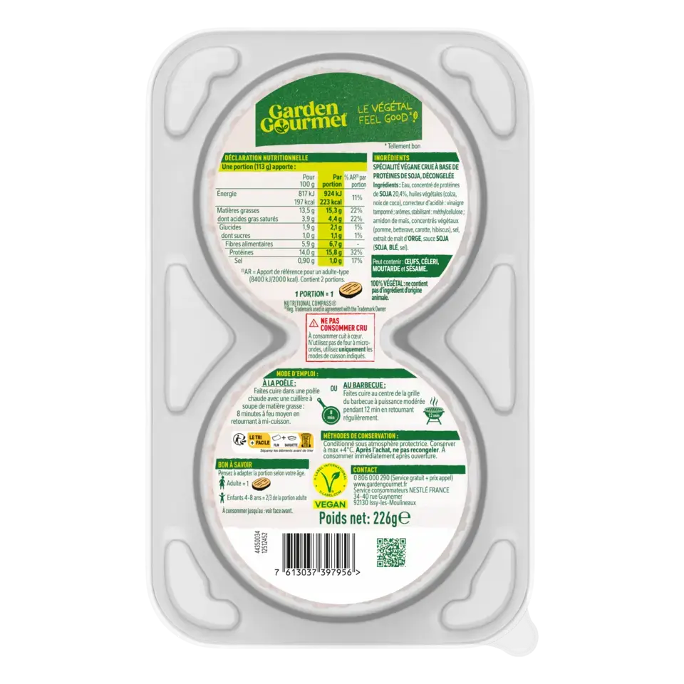 GARDEN GOURMET Sensational Burger Soja 226g visuel-2