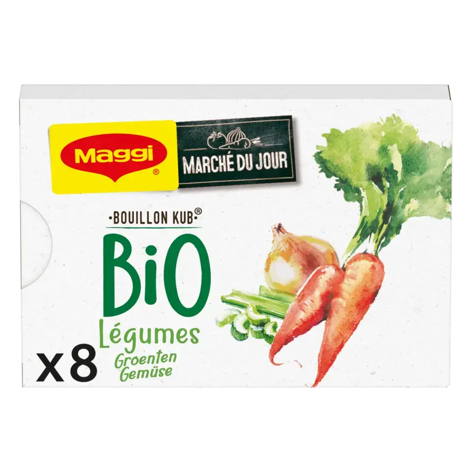 MAGGI Boullion Vegetable Organic Carton 80g FR