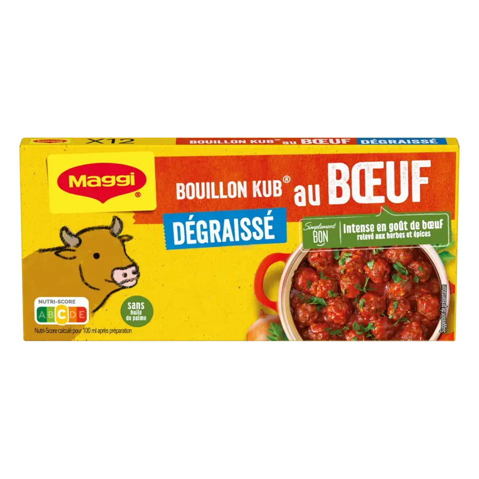 MAGGI Bouillon Beef Fat Free Carton 20x120g FR