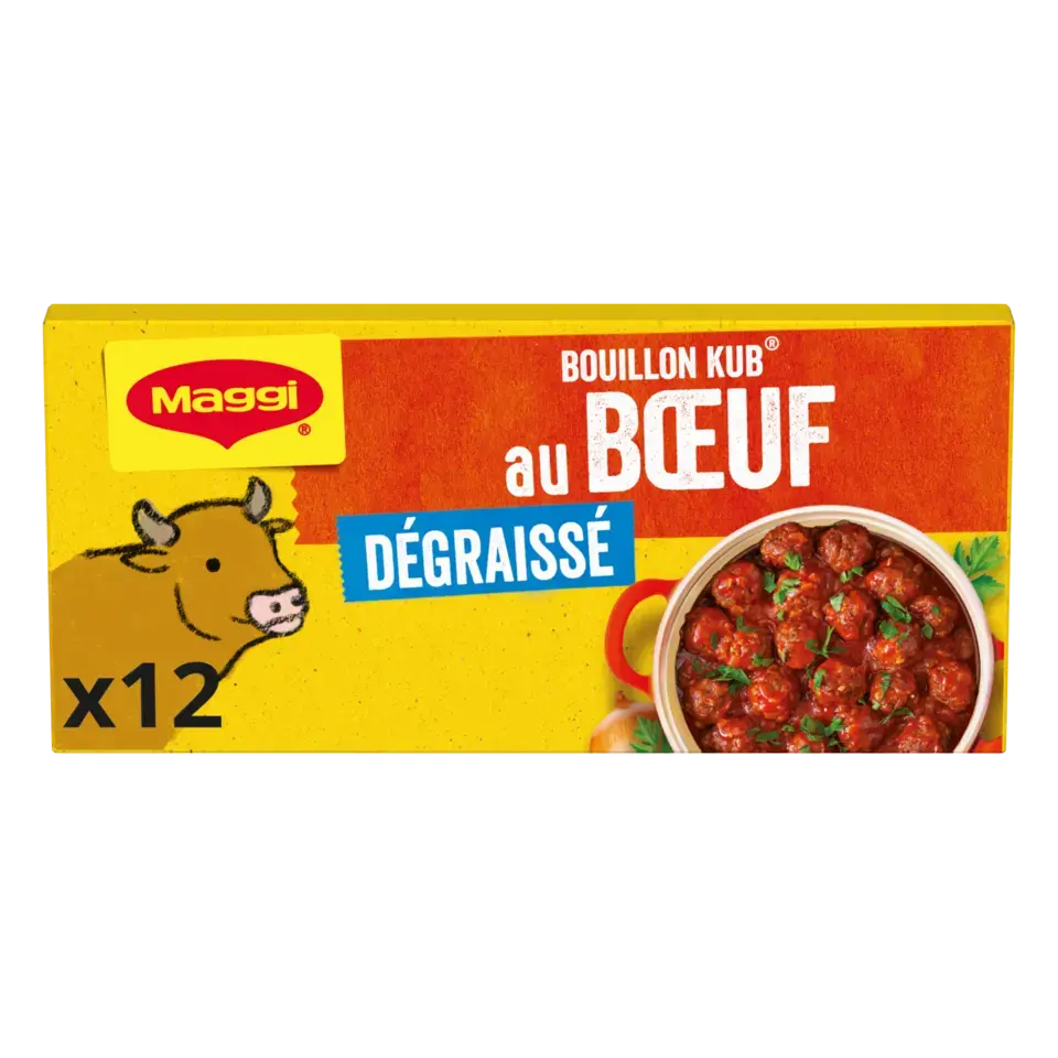 MAGGI Bouillon Beef Fat Free Carton 20x120g FR