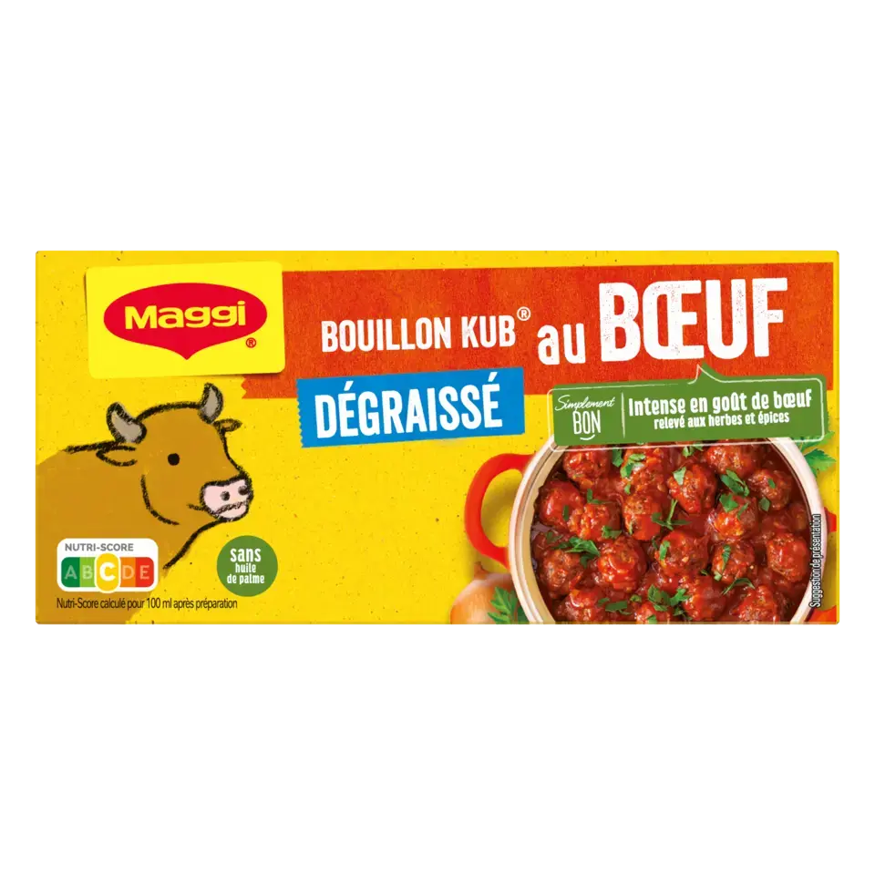 MAGGI Bouillon Beef Fat Free Carton 20x120g FR