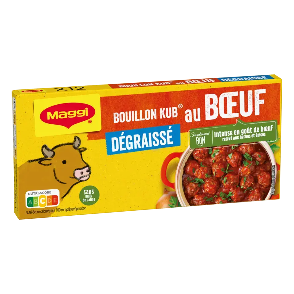 MAGGI Bouillon Beef Fat Free Carton 20x120g FR