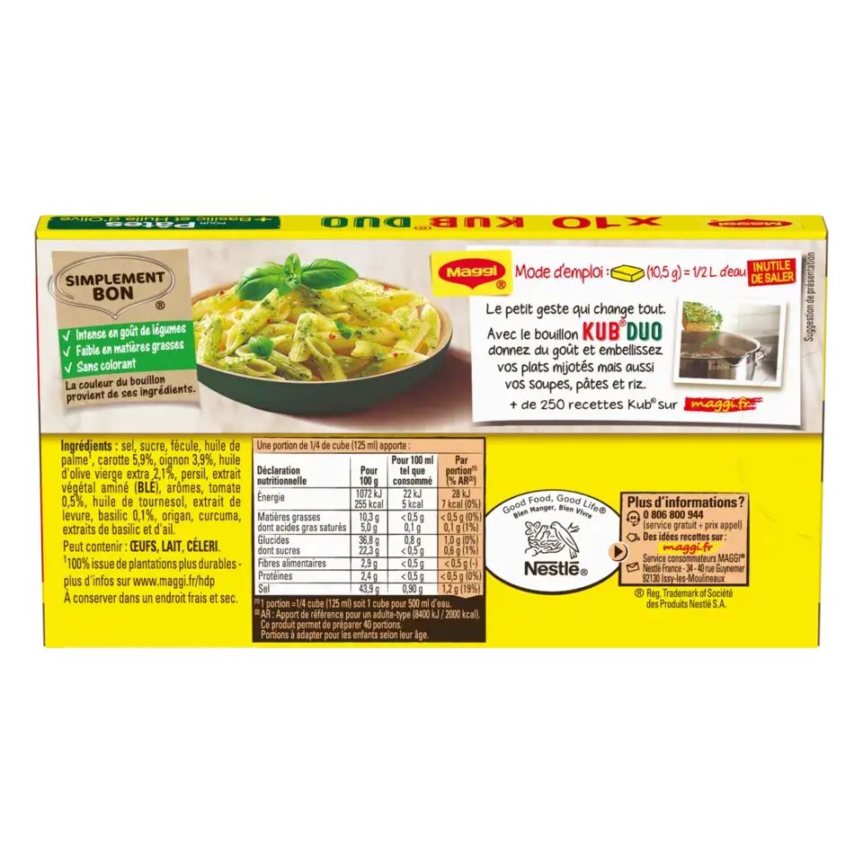 MAGGI Bouillon Duo Pasta Carton 20x105g FR