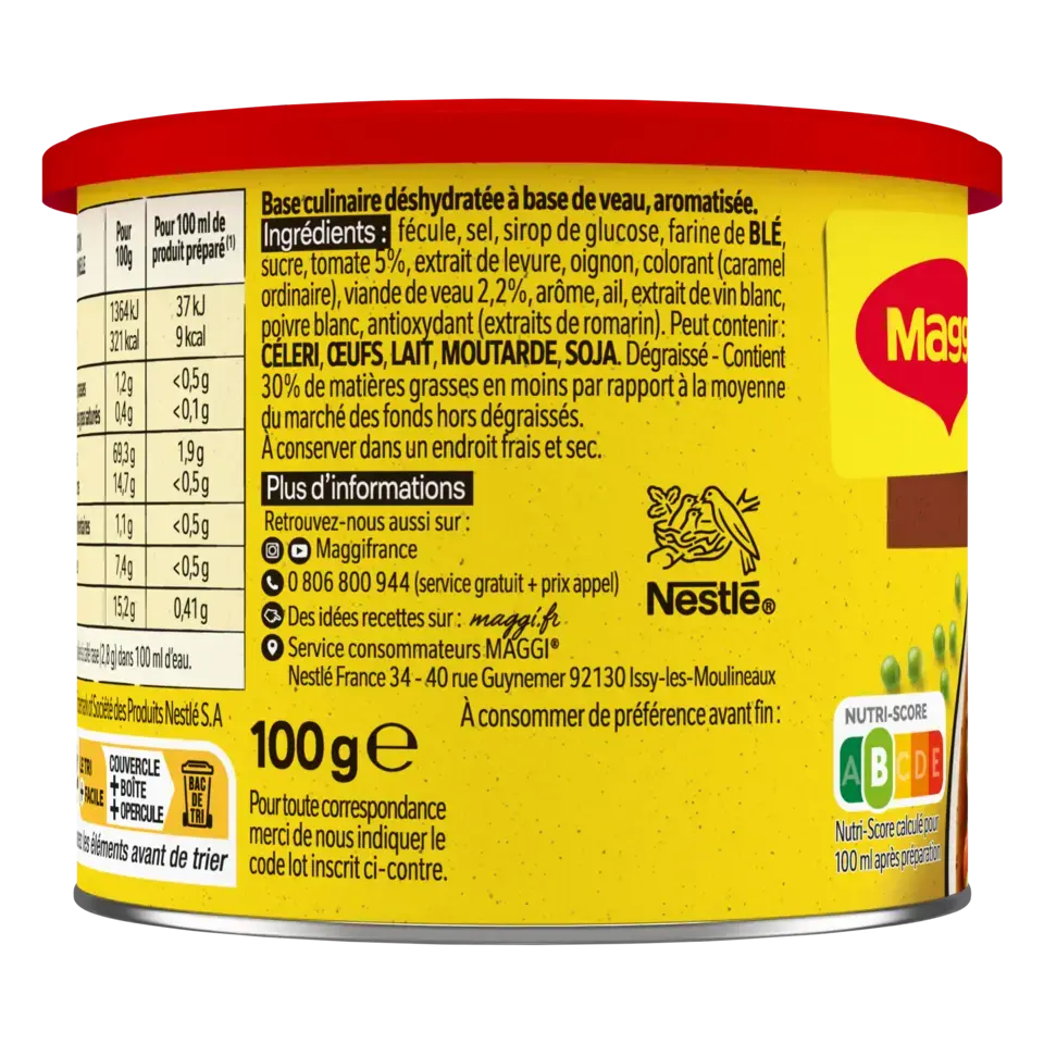 MAGGI Fond de Veau Dégraissé boîte 100g