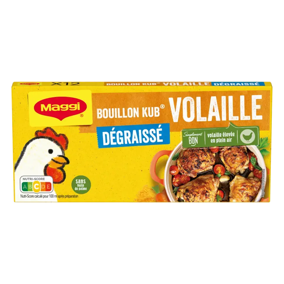 MAGGI Bouillon Poultry Fat Free Carton 20x120g FR