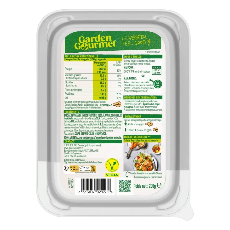 GARDEN GOURMET Nuggets Soja 200g
