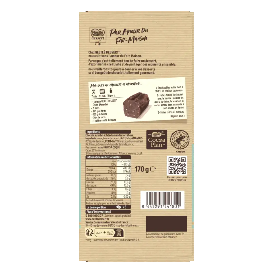 Visuel NESTLÉ DESSERT Lait Éclats d'Amandes 170g-3