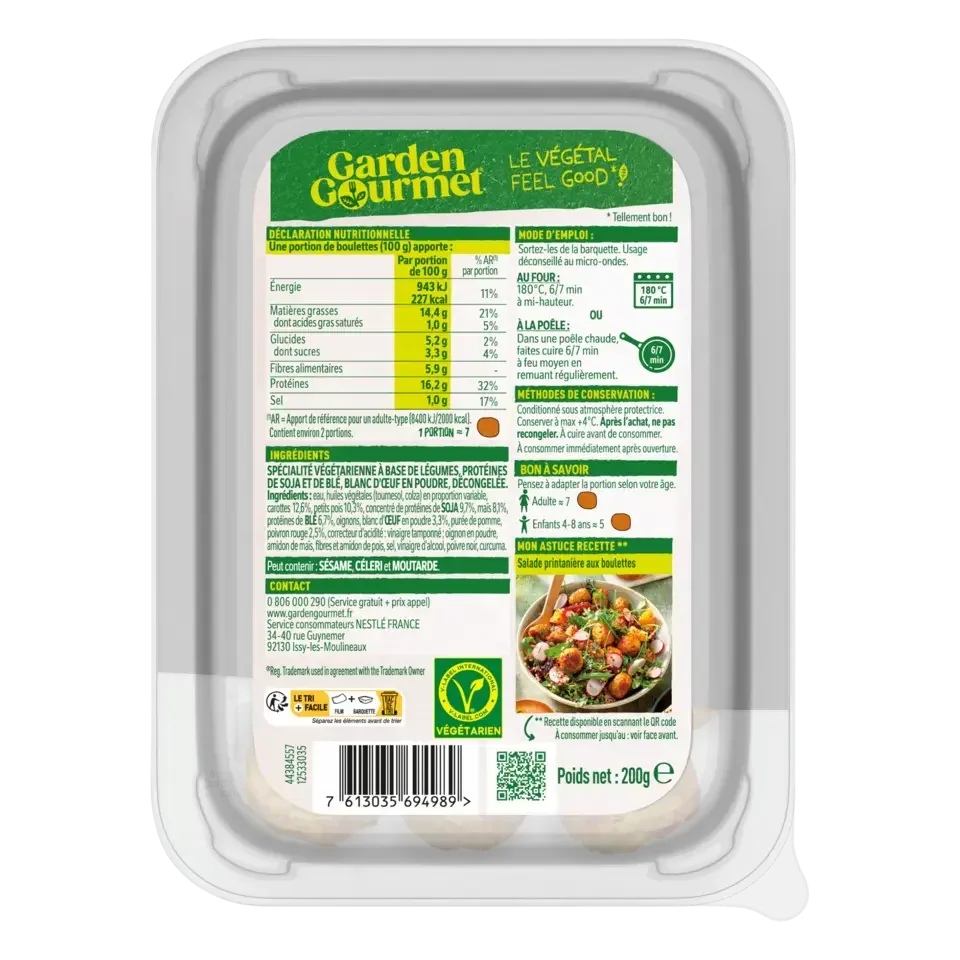 GARDEN GOURMET Boulettes aux Légumes 200g