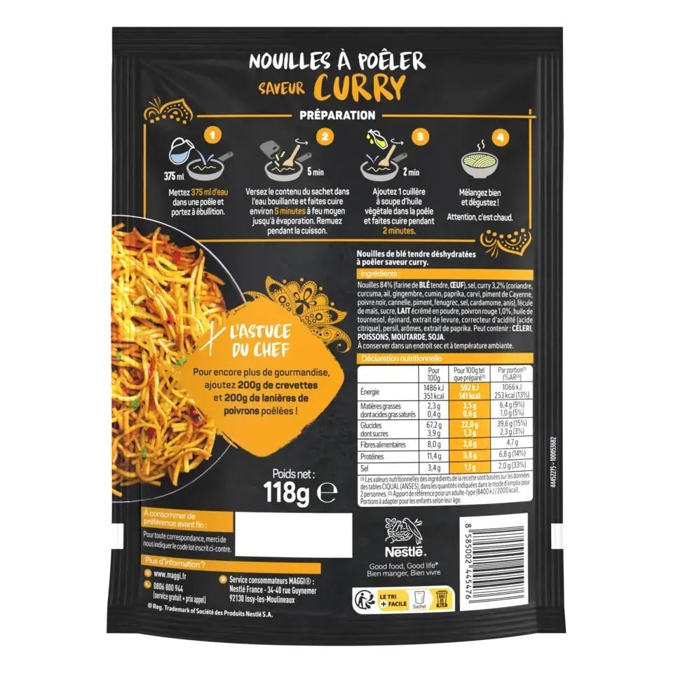 MAGGI® Nouilles à poeler saveur curry 118g