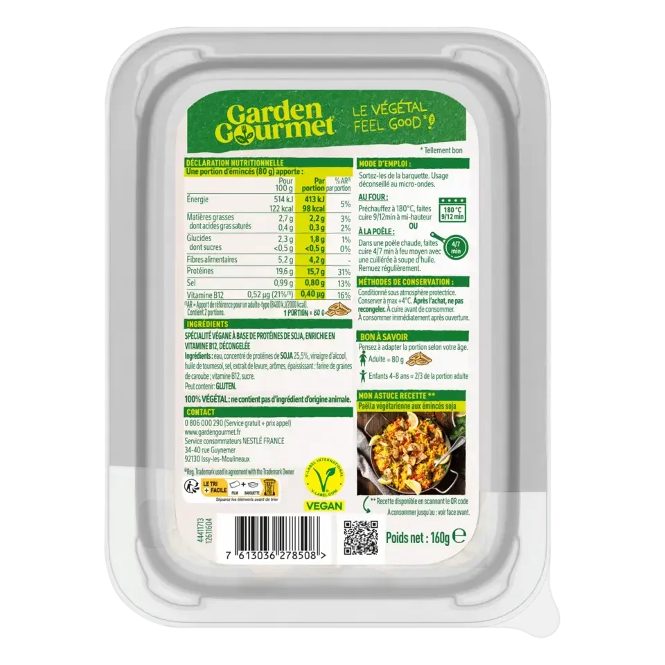 GARDEN GOURMET Emincés Soja 160g