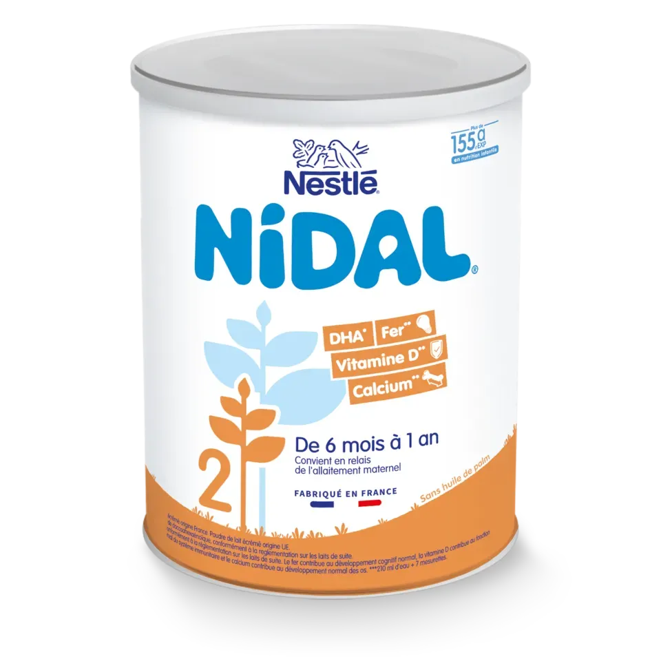 NESTLE NIDAL 2 Lait Infantile 2ème âge 800g de 6 mois à 1 an