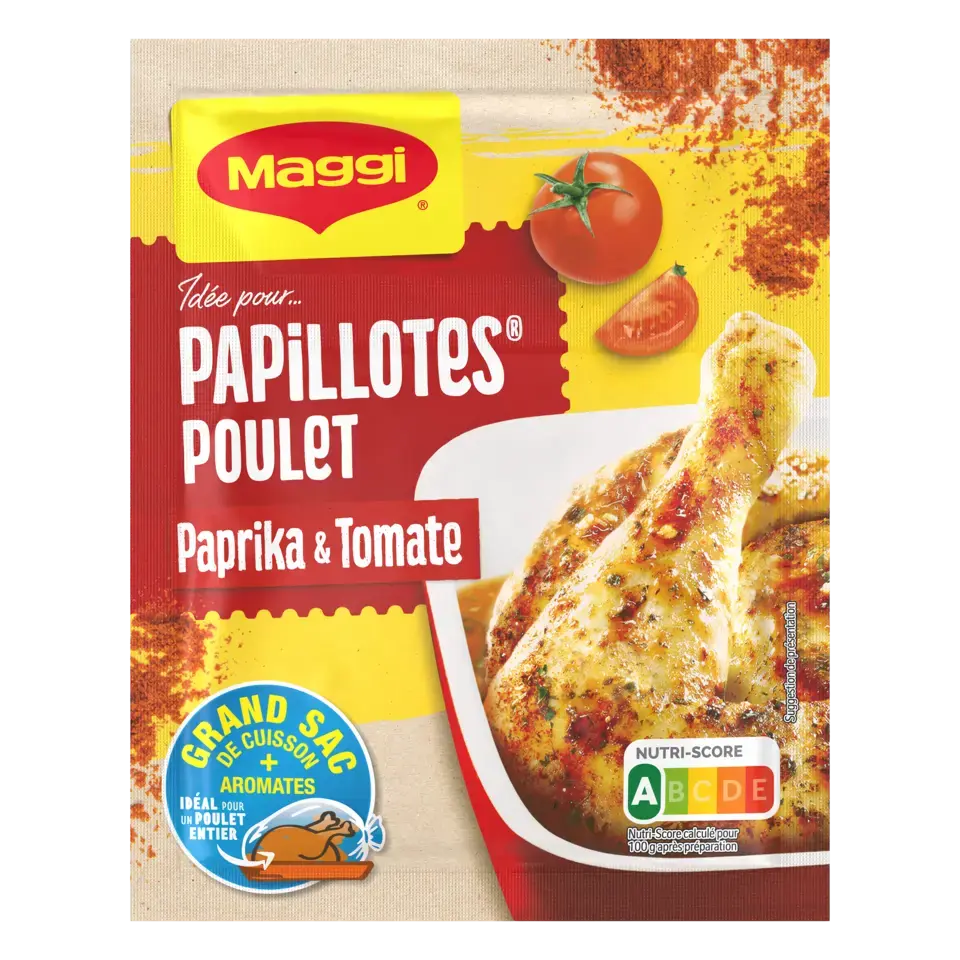 MAGGI Papillotes Poulet Paprika et Tomate 28g