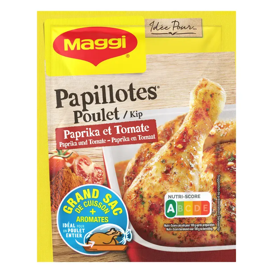 MAGGI Papillotes Chicken Paprika Tomato Sachet 16x28g FR