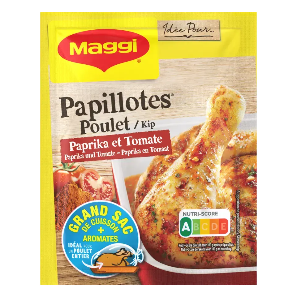 MAGGI Papillotes Chicken Paprika Tomato Sachet 16x28g FR
