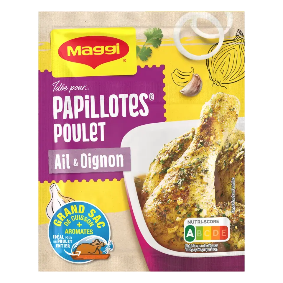 MAGGI Papillotes Poulet Ail Oignon 36g