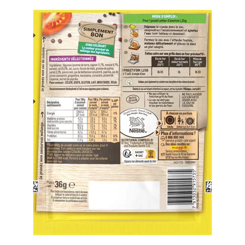 MAGGI Juicy Chicken Garlic Sachet 36g FR