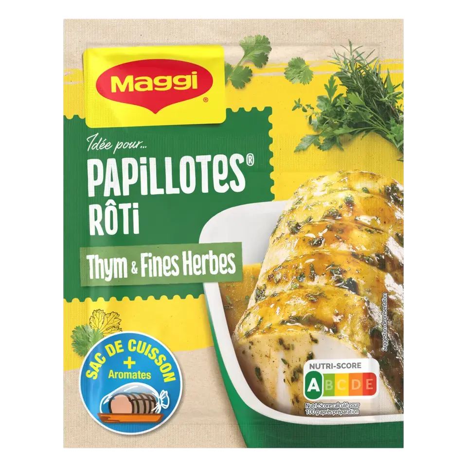 MAGGI Papillotes Côtes de Porc Barbecue 28g