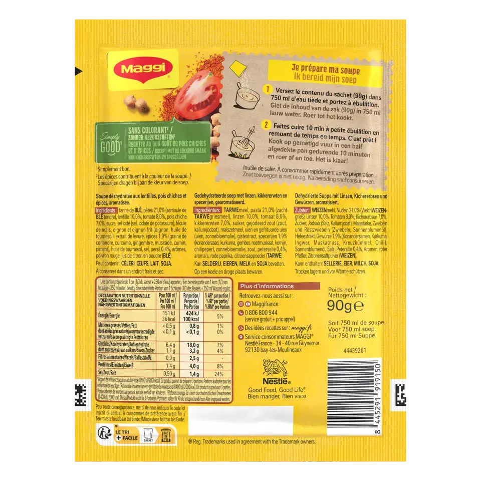 MAGGI Harira Soup Halal Pouch 18x90g FR