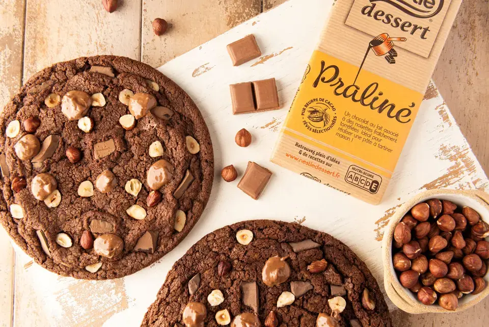 DESSERT Cookies With Praliné Chocolate Recipe FR