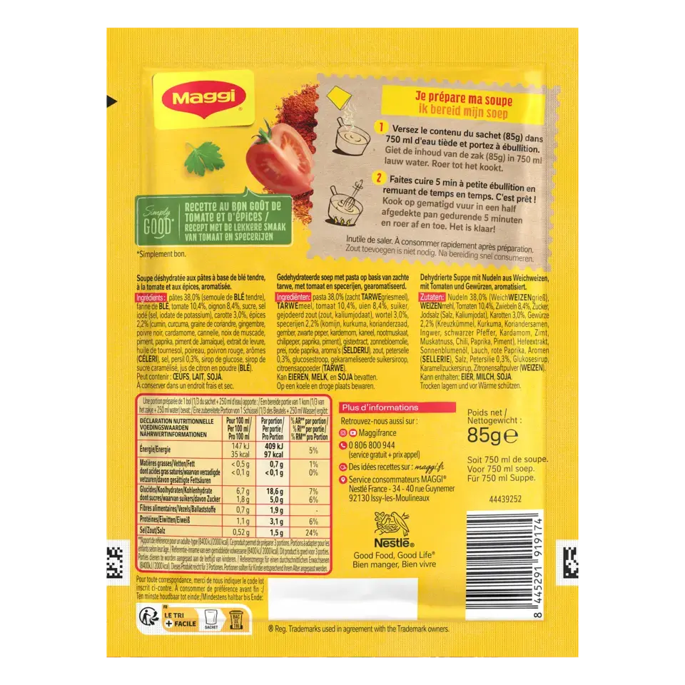 MAGGI Chorba Soup Halal Pouch 18x85g FR