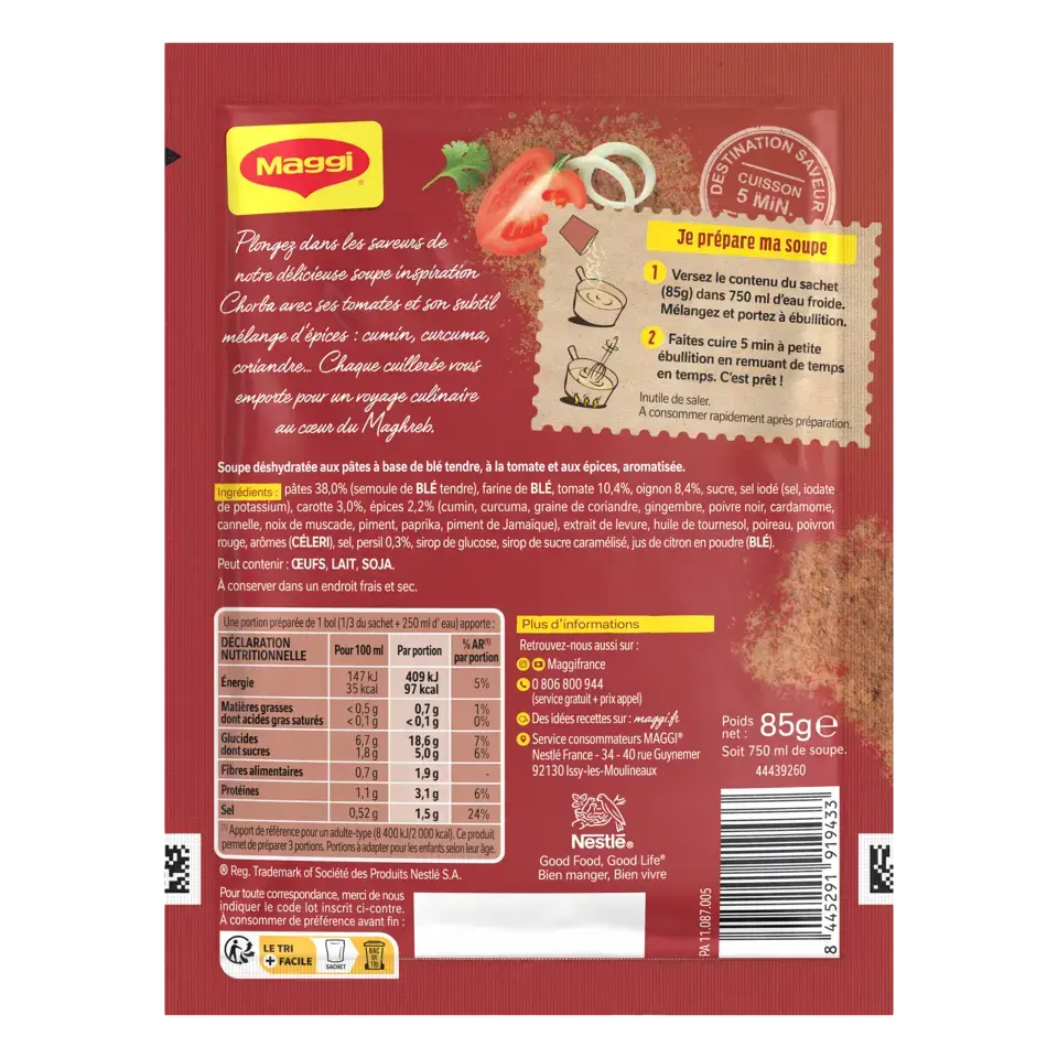MAGGI Chorba Soup Sachet 18x85g FR