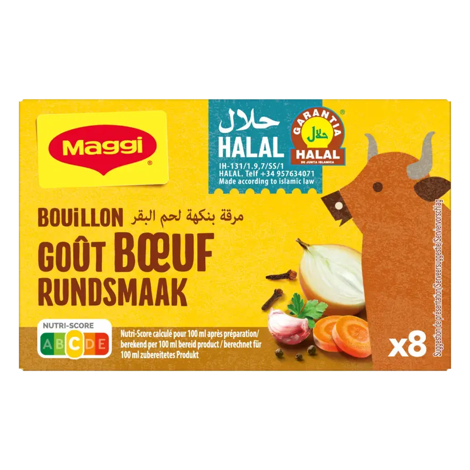 MAGGI Beef Bouillon Halal Box 8x9g FR