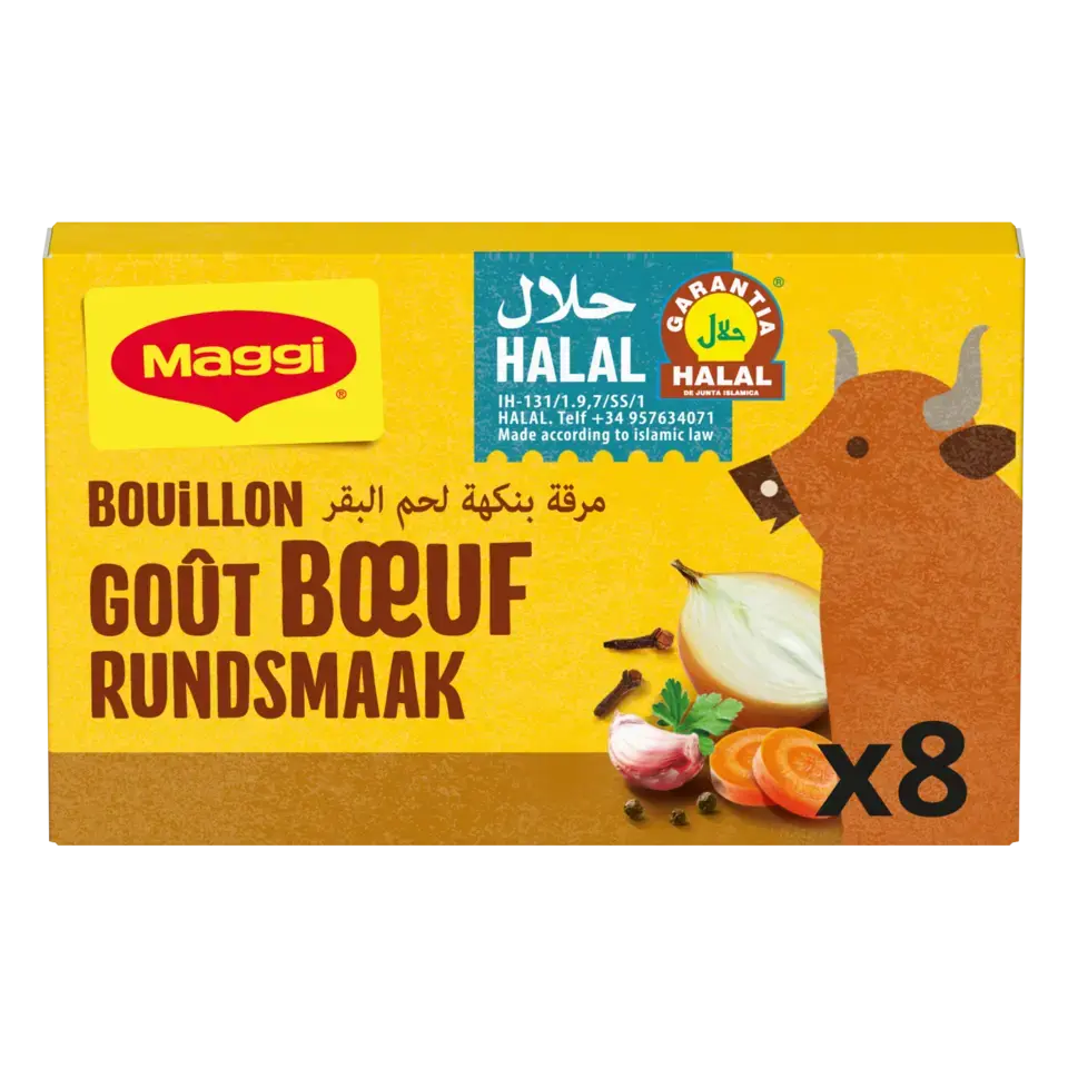 MAGGI Beef Bouillon Halal Box 8x9g FR