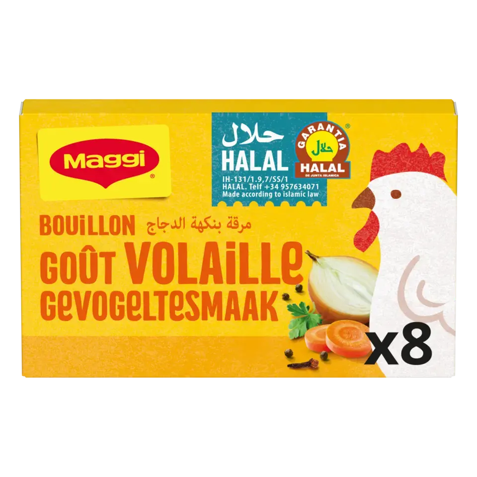 MAGGI Poultry Bouillon Halal Box 8x9g FR