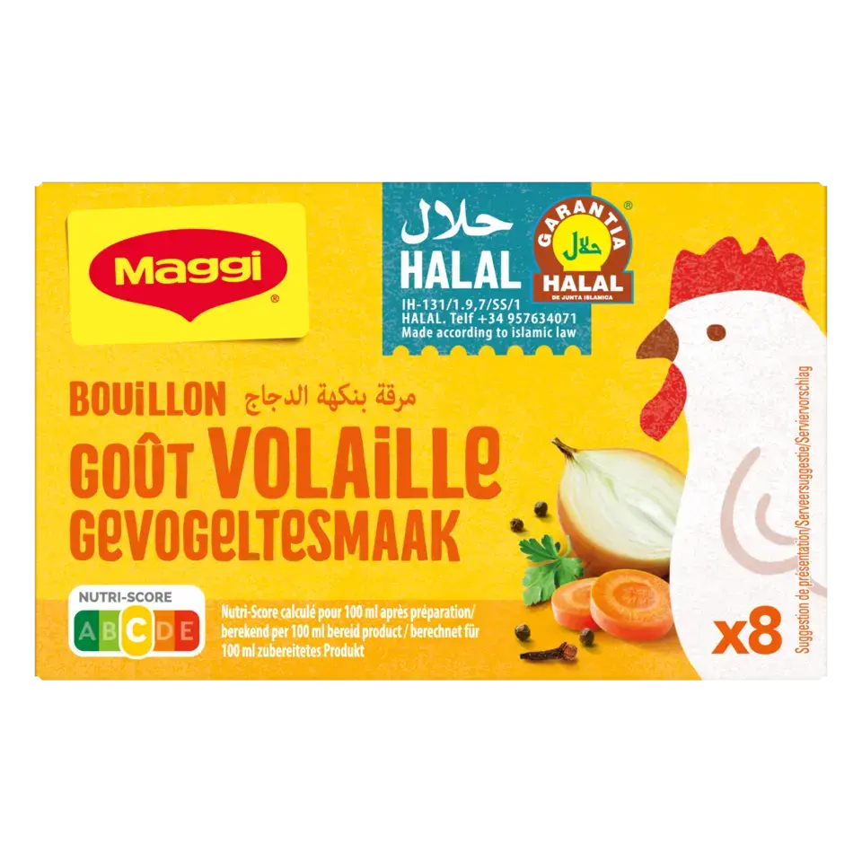MAGGI Poultry Bouillon Halal Box 8x9g FR