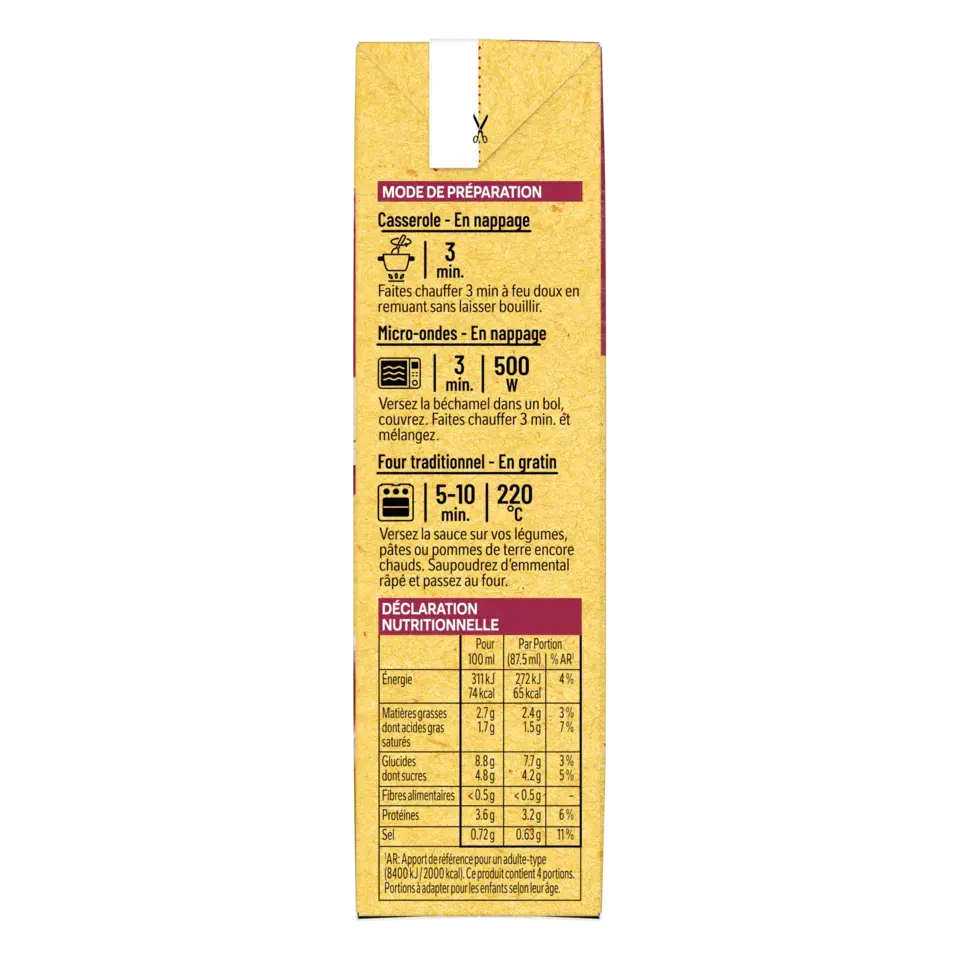 MAGGI MA SAUCE FINE Bechamel Plain Tetra 12x350ml FR