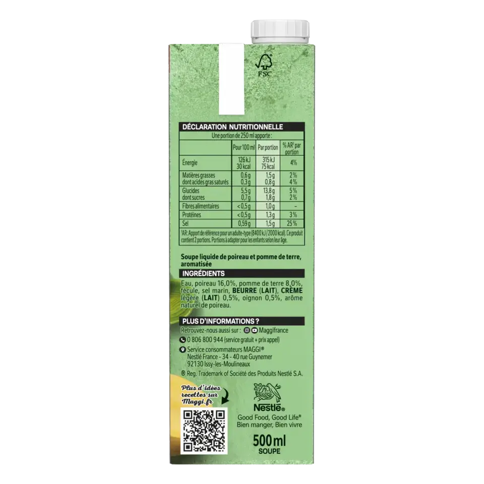 MAGGI Liquid Soup Leek Brick 12x500ml FR