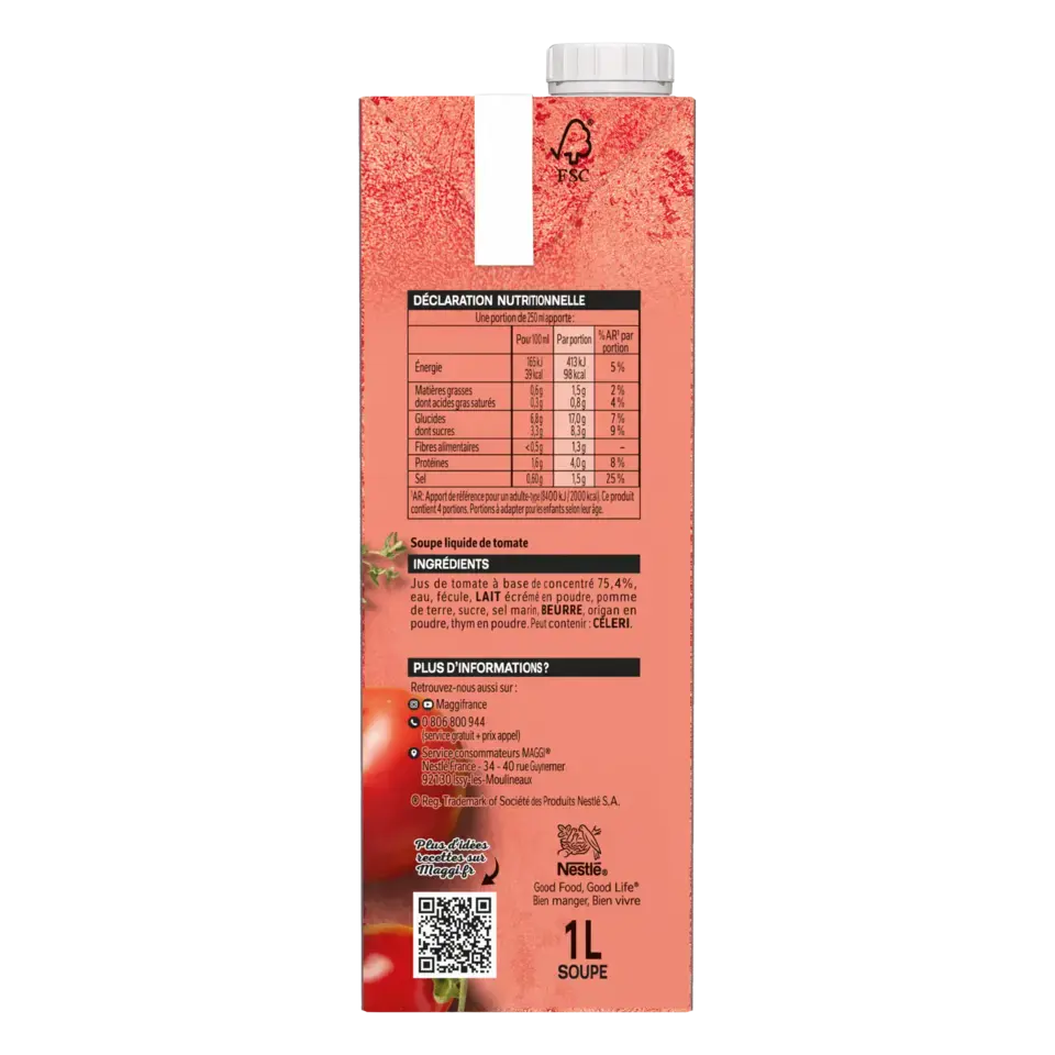 MAGGI Liquid Soup Tomato Tetra 6x1L FR