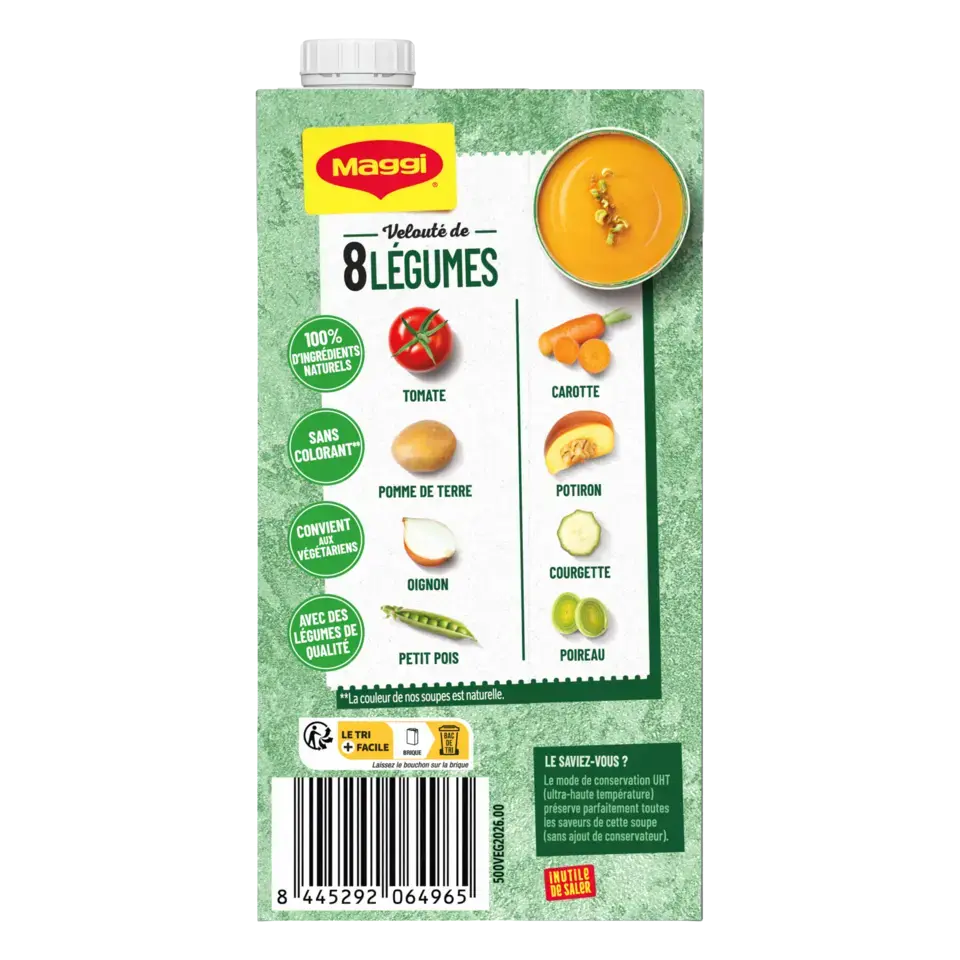 MAGGI Liquid Soup 8 Vegetable Brick 12x500ml FR