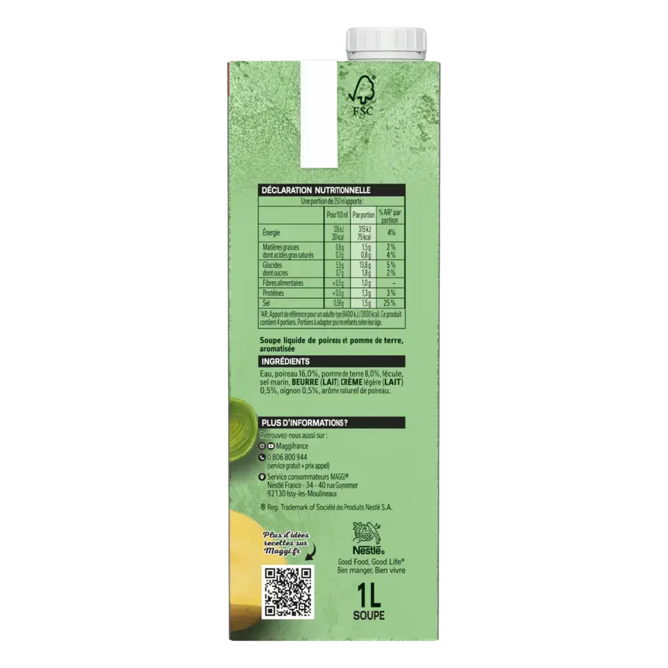 MAGGI Liquid Soup Leek Brick 6x1L FR