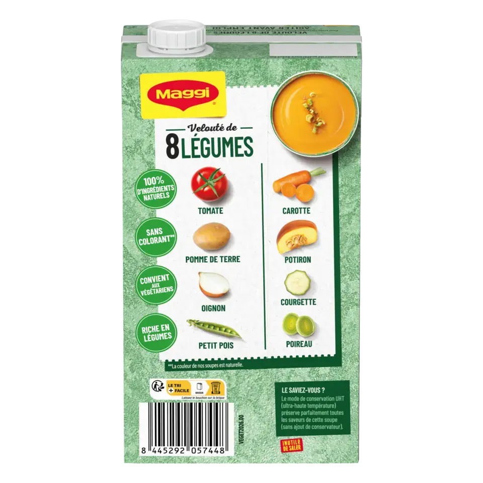 MAGGI Liquid Soup 8 Vegetable Brick 6x1L FR