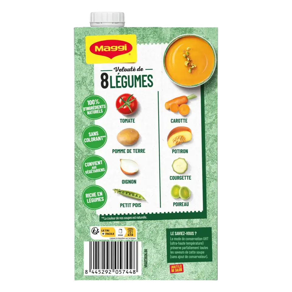MAGGI Liquid Soup 8 Vegetable Brick 6x1L FR