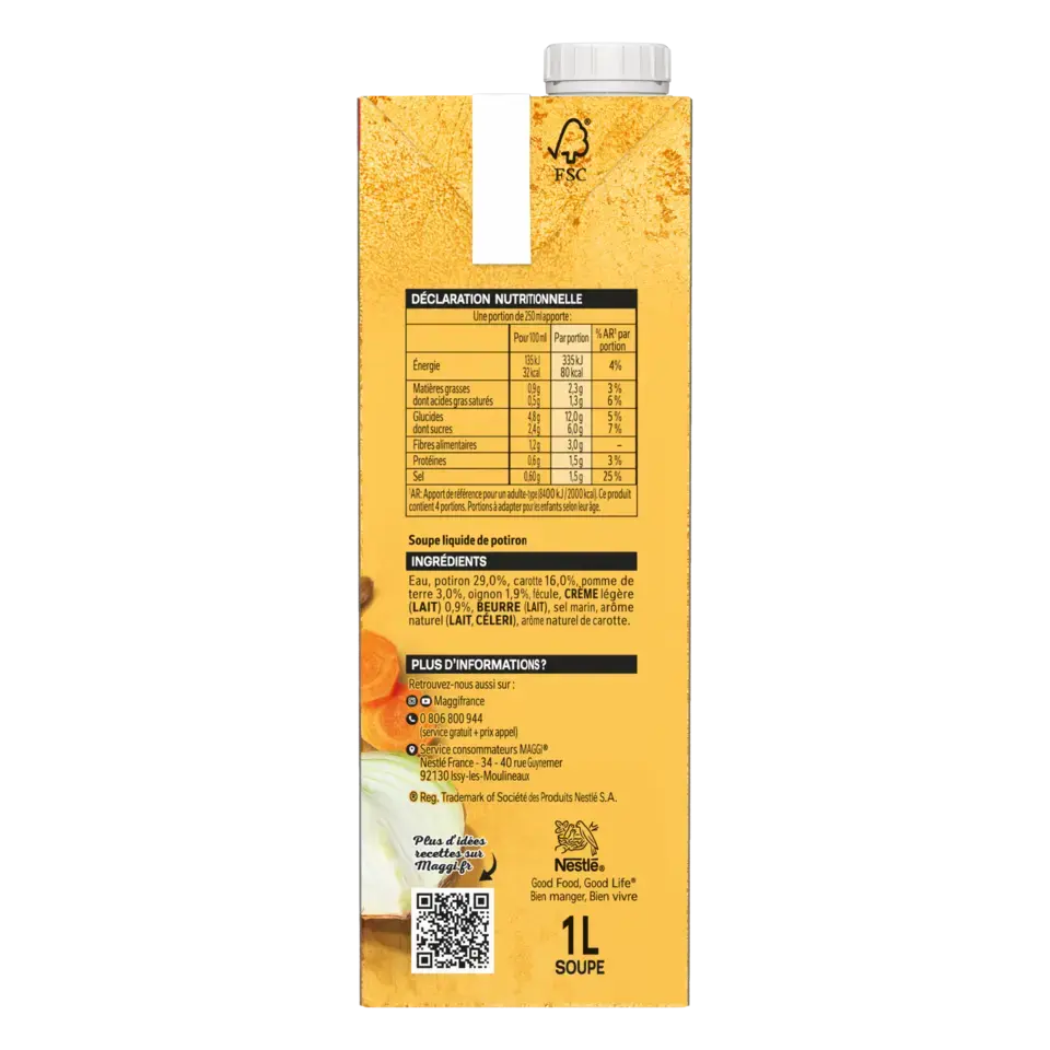 MAGGI Liquid Soup Pumpkin Brick 6x1L FR