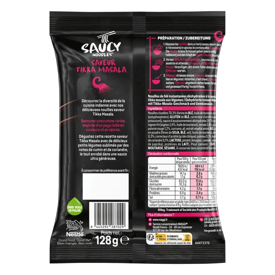 MAGGI Noodle Tikka Pouch 8x128g FR