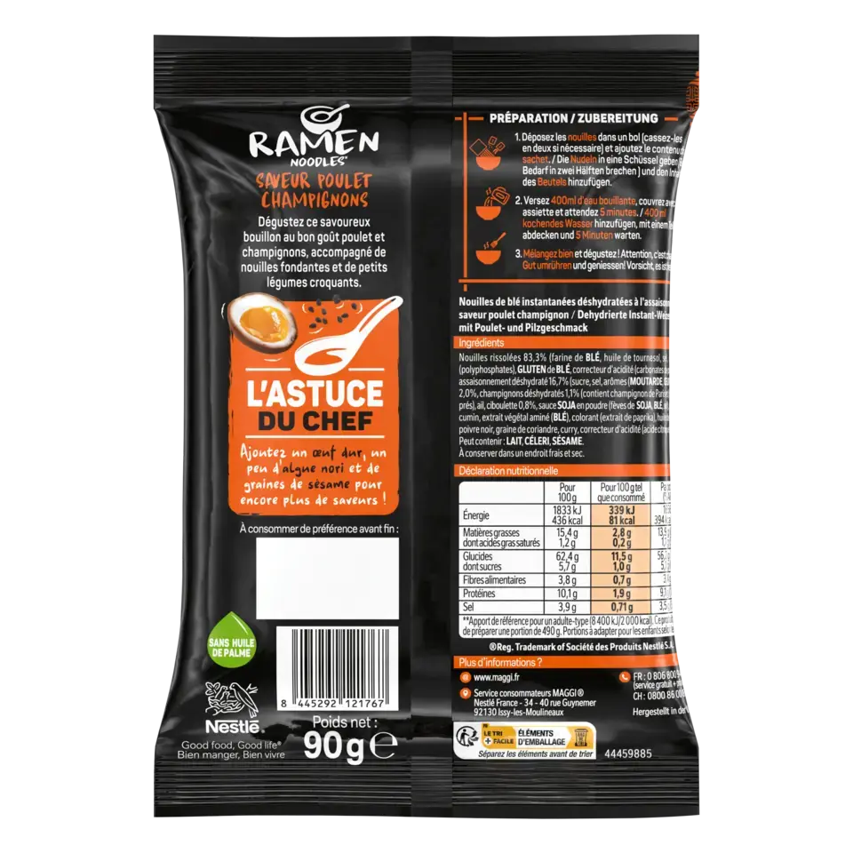 MAGGI Ramen Noodle Chicken Pouch 10x90g FR