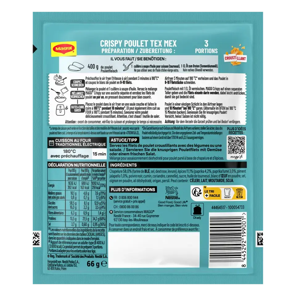 MAGGI Air Fryer Crispy Tex Mex Pouch 14x66g FR