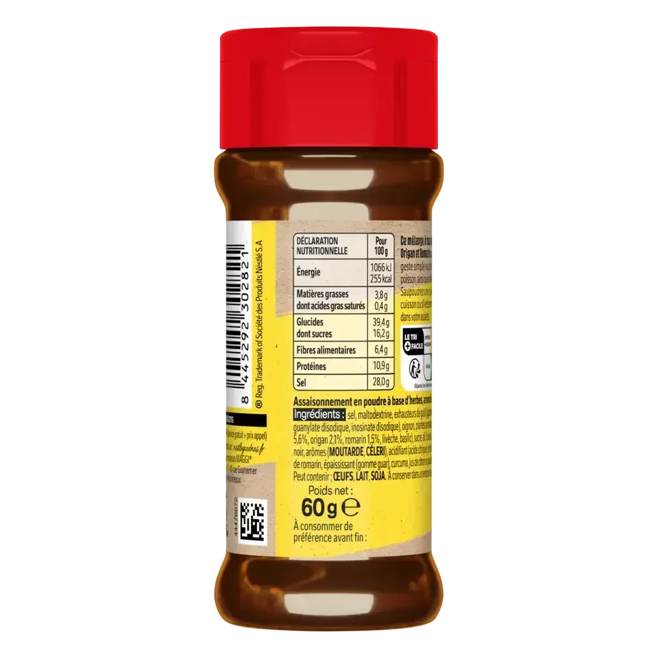 MAGGI Assaisonnement Poudre Ail Bottle 8x60g FR