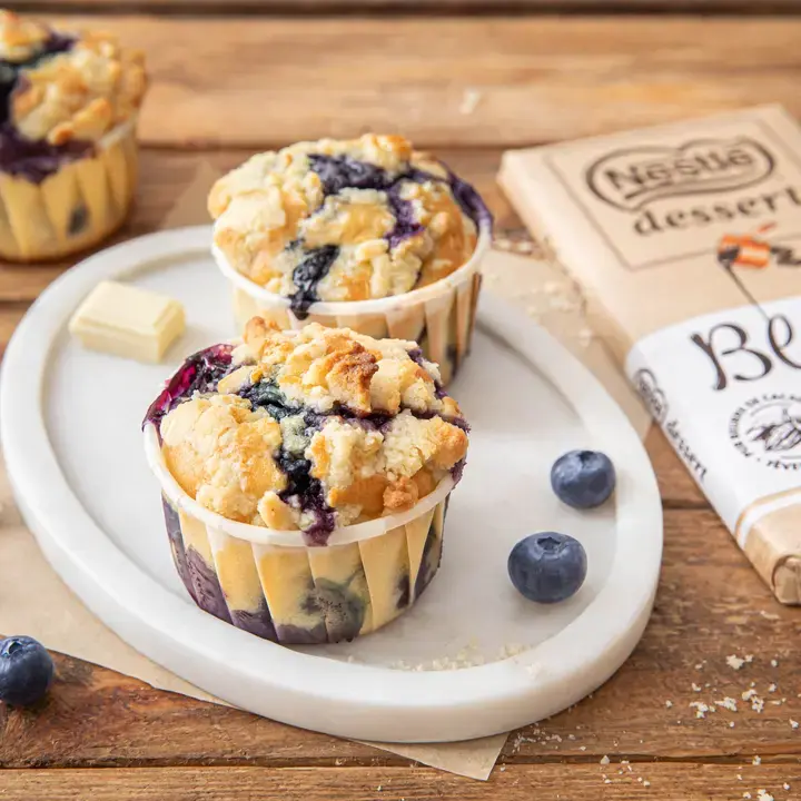muffin myrtilles chocolat blanc