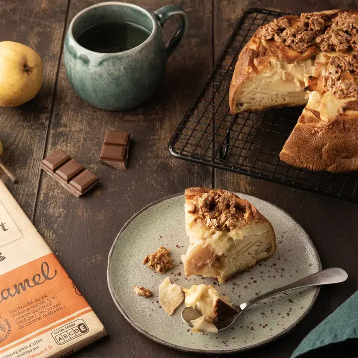 Gâteau invisible poire chocolat caramel