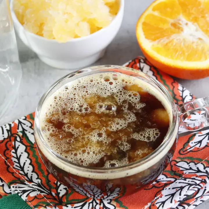 Ricoré glacé et granité d'agrumes