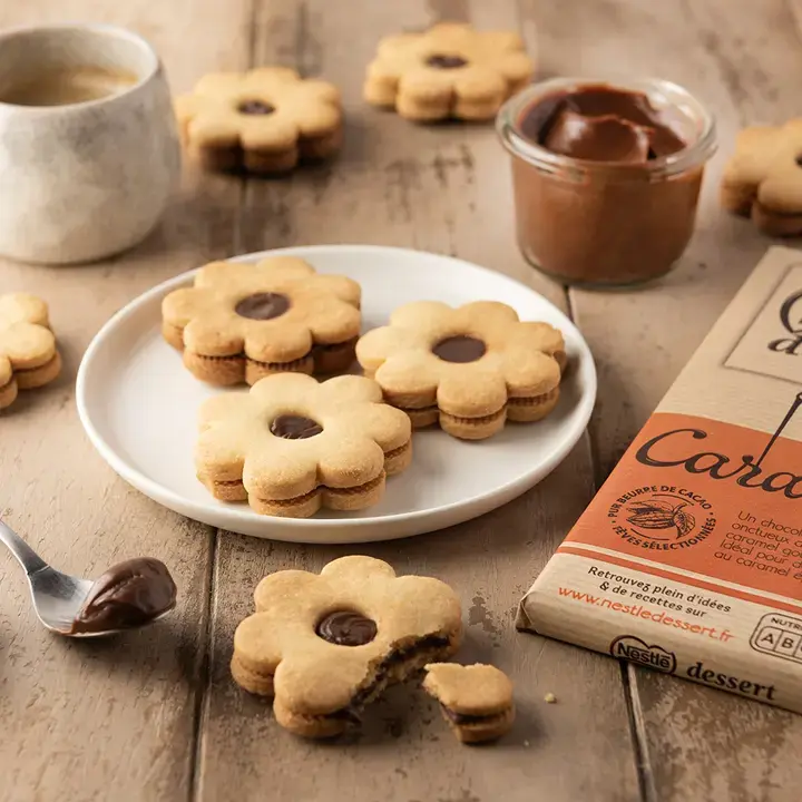 sablé chocolat caramel