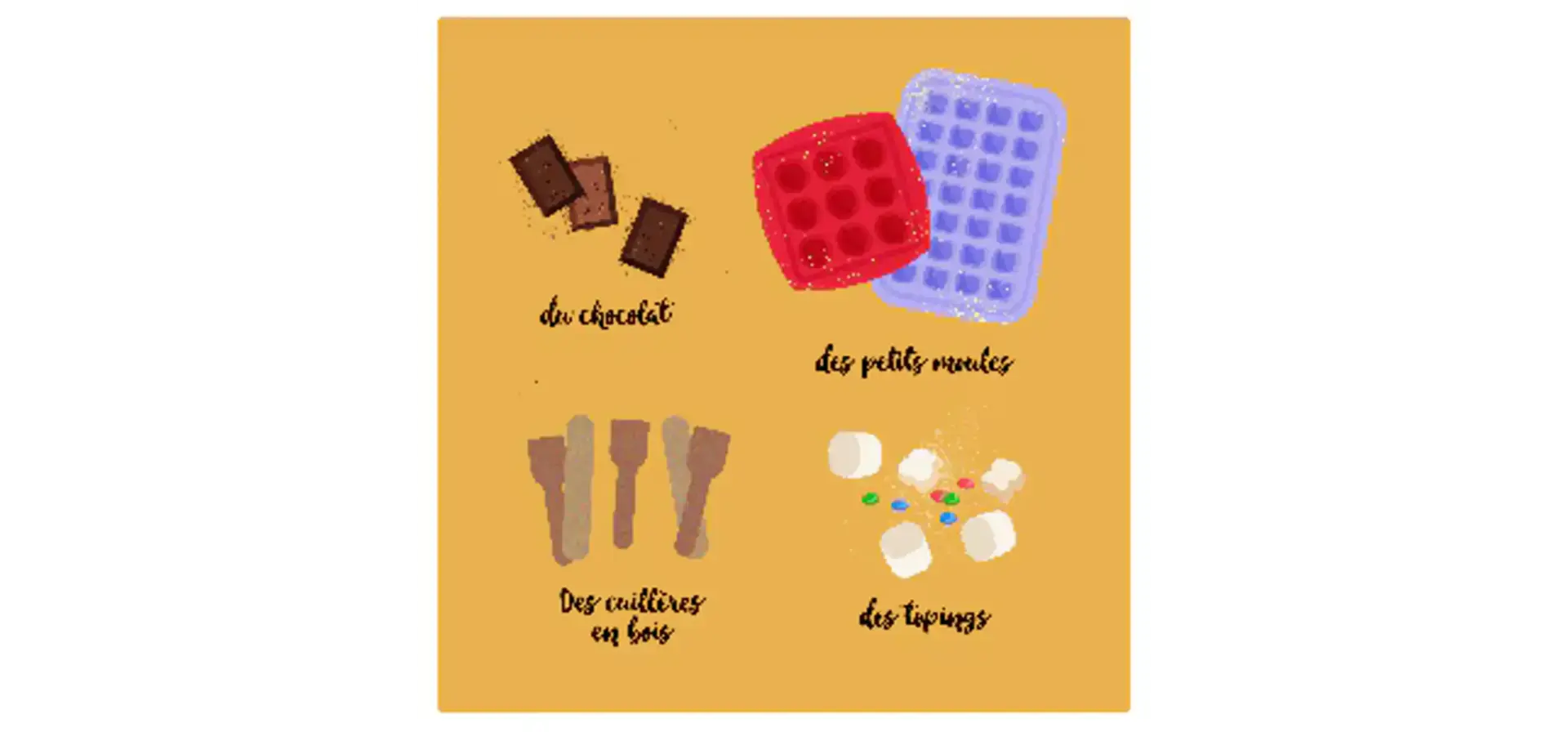Atelier sucettes au chocolat