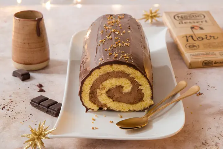 Bûche mousse chocolat Noir