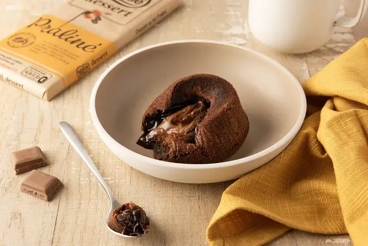 Coeur coulant chocolat praliné