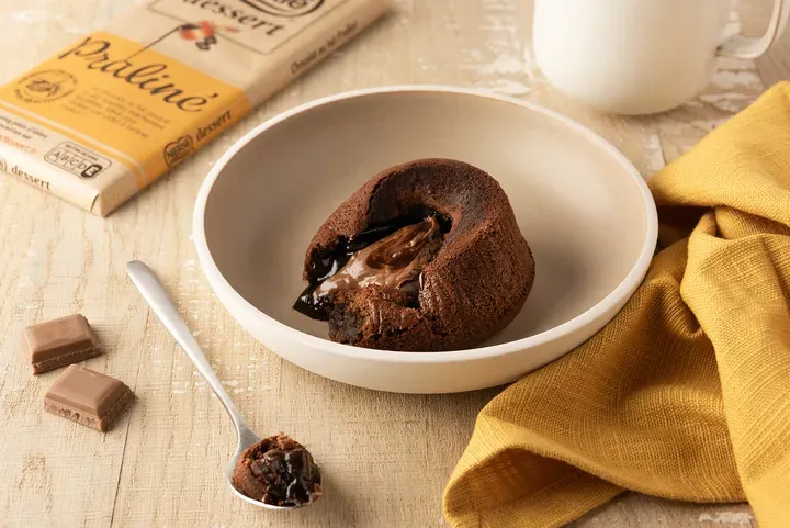 Coeur coulant chocolat praliné