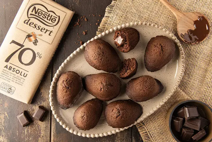 Madeleine choco noir 70% absolu